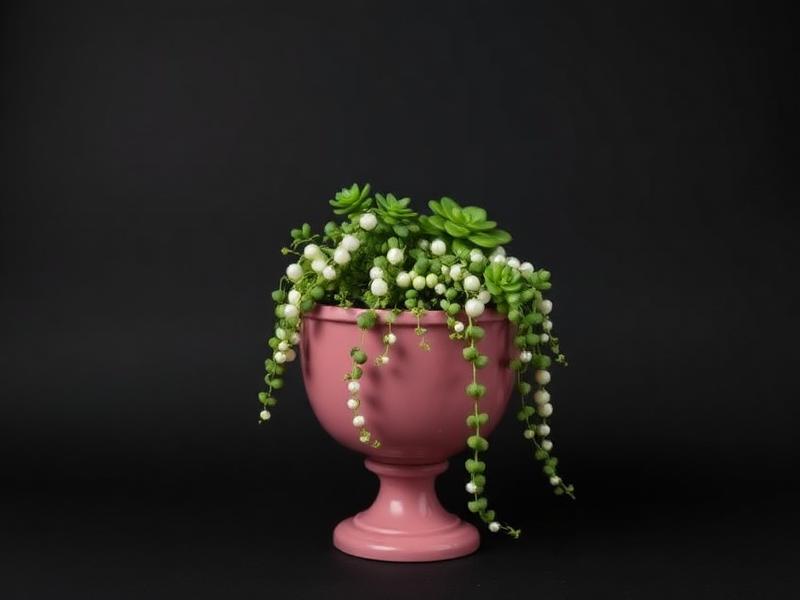 String of Pearls in a contemporary planter